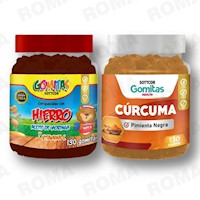 PACK 2 GOMITAS HIERRO NIÑOS + GOMITAS CÚRCUMA SOTTCORLABS
