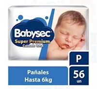 PAÑAL BABYSEC SUPER PREMIUM TALLA P X 56 UND