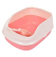 Caja de Arena Arenero para Gato con Pala Cernidora 21x52x37cm