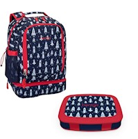 Set Mochila 2 en 1 y Lonchera Bentgo Kids - Cohetes