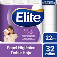 Papel Higiénico Elite Ultra Suave 32 un 22 mts