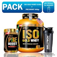 Pack Iso Gold Whey 6.6lbs Vanilla+pre Boost 400gr Fruitpunch