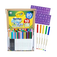 Plumones Lettering Crayola SuperTips x 80 unds +20 Silly Scents