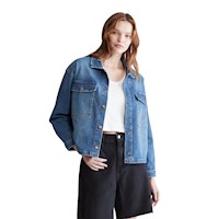 Casaca de Jean Chaqueta Vaquera Calvin Klein Mujer