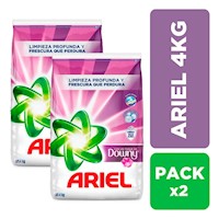 Pack x2 Detergente en Polvo Ariel Toque Downy 4kg