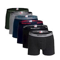 PACK X6 BOXER BOSTON CORTO MULTICOLOR 1