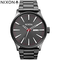 Reloj Nixon Sentry A356131 Fecha Acero Inoxidable Gris Gunmetal