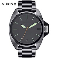 Reloj Nixon Anthem A3961418 Fecha Acero Inoxidable Gris Gunmetal