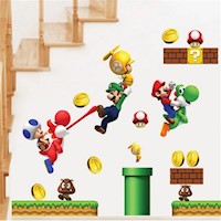 Pegatinas de Mario Bros Decoración de Pared Muebles Mod C