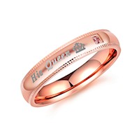 Anillo Mujer AN000162M His Queen Circonio Rosa - Acero Inoxidable 316L