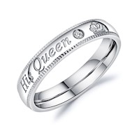 Anillo Mujer AN000164M His Queen Circonio - Acero Inoxidable 316L