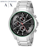 Reloj Armani Exchange Hampton AX2163 Cronómetro Acero Inoxidable Dial Negro