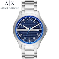 Reloj Armani Exchange Hampton AX2408 Fecha Acero Inoxidable Dial Azul