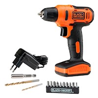 Taladro Atornillador Black & Decker LD12S 12v Led + 12 Acc