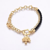 Pulsera Mujer Arbol de la Vida BP000099 - Acero Inoxidable 304 Dorado