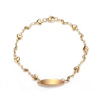 Pulsera Mujer Corazones BP000106 - Acero Inoxidable 304 Dorado