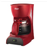 Cafetera Oster 4 tazas -BVSTDCD5R5  Color Rojo