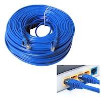 Cable Internet De Red 2m, 5m, 10m, 20m Adaptador Rj45 Ethernet UTP LAN - Azul