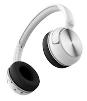 Audífono Bluetooth DJ CBH106 marca Coby - color Blanco