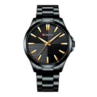 RELOJ CURREN - ELEGANTE DE ACERO NEGRO - SKU: CUR-42