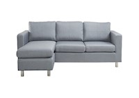 Sofa Gray Con Puff - Plomo