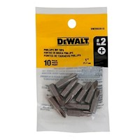 Punta Phillips 2 (PH2) 25mm Bolsa Pack 10 Und DW2002B10 Dewalt