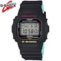 Reloj Casio G-Shock DW5600CMB-1 Luz De Fondo Acuático Resina Negro Turquesa