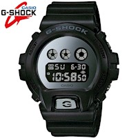 Reloj Casio G-Shock DW-6900MMA-1 Digital Alarma Luz De Fondo Acuático Negro Plateado