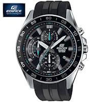 Reloj Casio Edifice EFV-550P-1AV Fecha Cronometro Acero Inoxidable Correa de Resina Negro