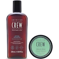 Shampoo Exfoliante 250ml + Cera Forming Cream 85gr American Crew Men