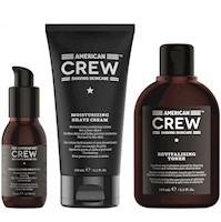Shave Pack Aceite + Crema + Loción After Shave American Crew Men