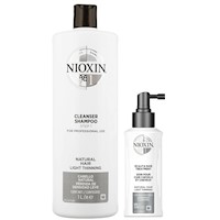 Nioxin-1 Shampoo Densificador 1000ml + Loción Capilar Cabello Natural
