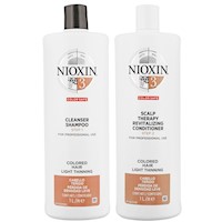 Nioxin-3 Shampoo Densificador 1000ml + Acondicionador Cabello Teñido