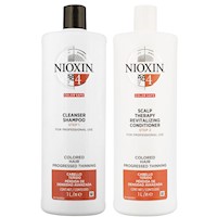 Nioxin-4 Shampoo Densificador 1000ml + Acondicionador Cabello Teñido