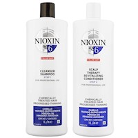 Nioxin-6 Shampoo 1000ml + Acondicionador Cabello Tratado Químicamente