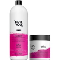 Shampoo Cabello Teñido 1000ml + Mascarilla Revlon Pro You The Keeper