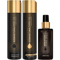 Shampoo 250ml + Acondicionador + Aceite Sebastian Dark Oil