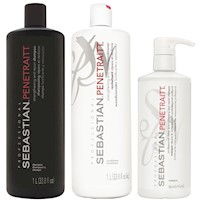 Shampoo Reparador 1000ml + Acondicionador + Mascarilla Sebastian Penetraitt