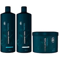 Shampoo para Rizos 1000ml + Acondicionador + Mascarilla Sebastian Twisted