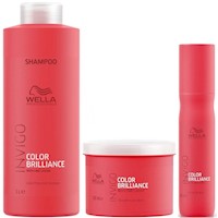 Shampoo 1000ml + Mascarilla + Spray Wella Invigo Brilliance