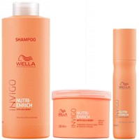 Shampoo 1000ml + Mascarilla + Spray Wella Invigo Nutri Enrich