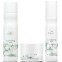 Shampoo  para Ondas 250ml + Mascarilla + Spray Wella Nutricurls