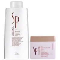 Shampoo con Aceite de Argán 1000ml + Mascarilla Wella Luxe Oil Keratin