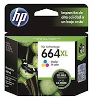 Cartucho de Tinta HP 664XL Tricolor