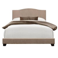 Cama Tapizada 2 Plazas HELSIN - FALOTIH - Camel
