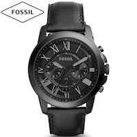Reloj Fossil Grant FS5132 Cronometro Acero Inoxidable Correa De Cuero