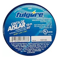 Cinta Aislante Azul 19mm X 18m Fulgore FU0381