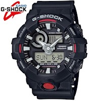 Reloj Casio G-Shock GA700-1A Genuino Digital Analogico Luz Acuático Negro Rojo