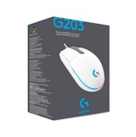 Mouse Gamer Logitech G203 Lightsync Optical 8000 Dpi Rgb White