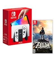 Consola Nintendo Switch Oled Blanco + Zelda Breath of the Wild